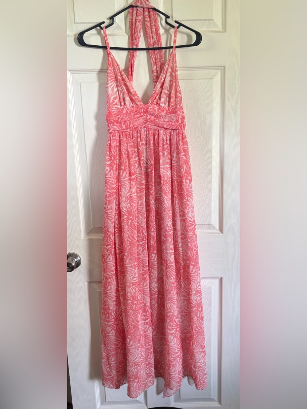 Moda International Pink and White Floral Maxi Dress